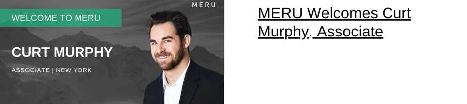 Image of MERU Associate, Curt Murphy announcing his new position.