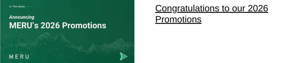 MERU's 2026 Promotions